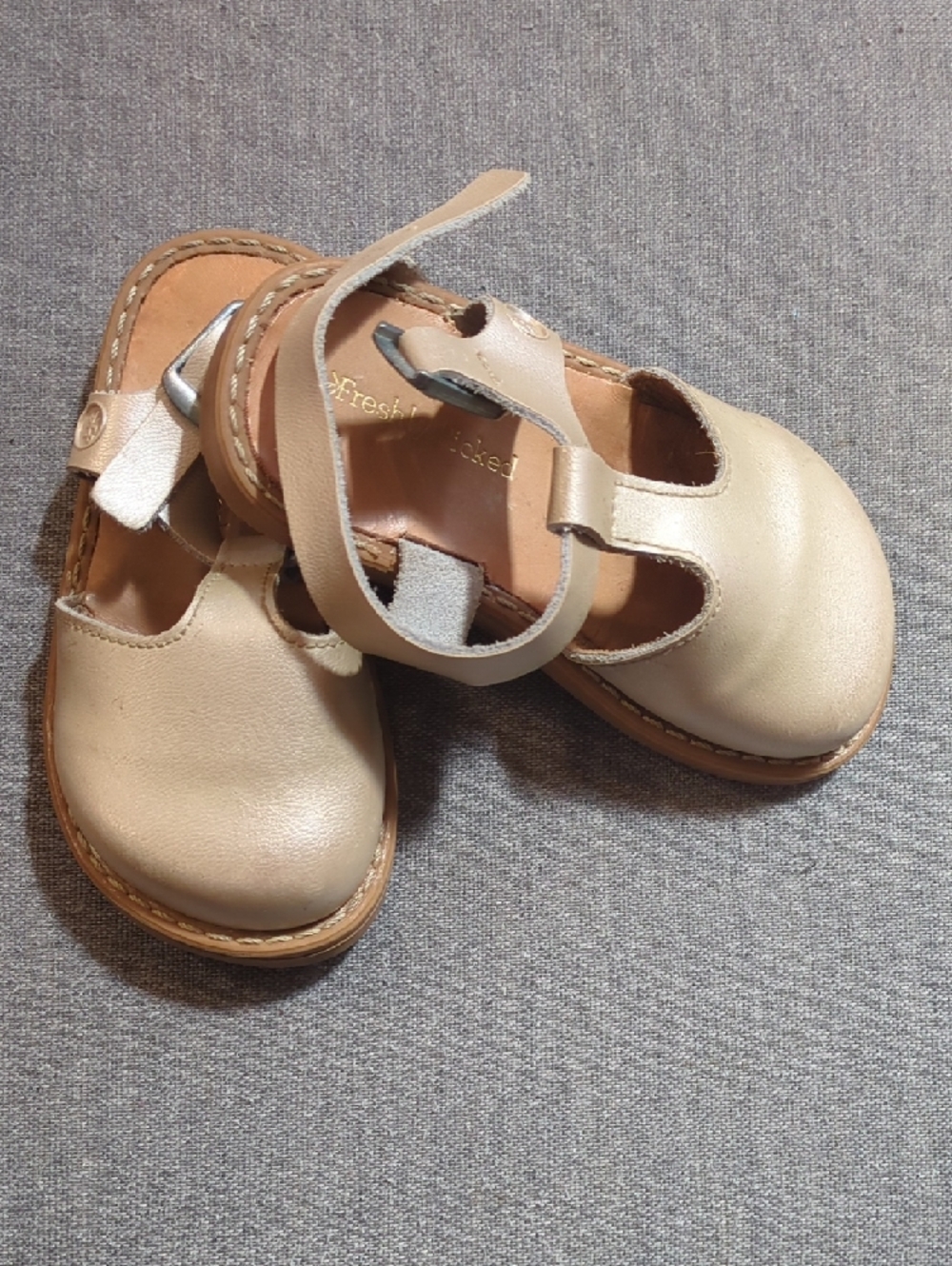 Freshly Picked Silver T-Strap Dress Shoes for Kids - Picture 3 of 4